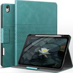 Etui AUUAU do iPad Air 13" (M3/M2) - Skóra PU, uchwyt na Pencil, zielone