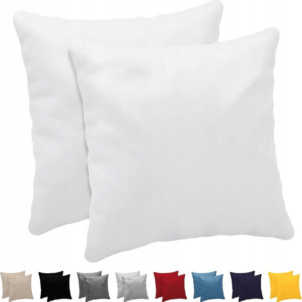 Dreamzie Poszewki 60x60 cm 2 szt., 100% bawełna jersey 150 g/m², białe