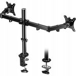 BONTEC Podwójny Uchwyt na Monitory 13-32" Regulowany, VESA 75/100, do 10 kg