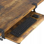 BONTEC Brązowa Wysuwana Podstawka pod Klawiaturę 650x300 mm