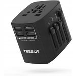 TESSAN Uniwersalny Adapter Podróżny Worldwide z 4 portami USB