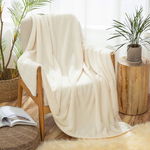 MIULEE - Flanelowy koc zimowy 170×210 cm, miękki i elegancki, Beżowy