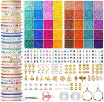 Amteker 18000 Koralików 3 mm do Bransoletek DIY - 40 Kolorów