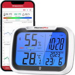 ThermoPro TP393B - Termometr wewnętrzny z zegarem i Bluetooth