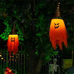 BLOOMWIN Dekoracja Halloween LED 2szt. 1m Czarownica Balkon Ogród