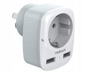 TESSAN Adapter Podróżny Typ I TS-611-AU Australia Nowa Zelandia 2xUSB