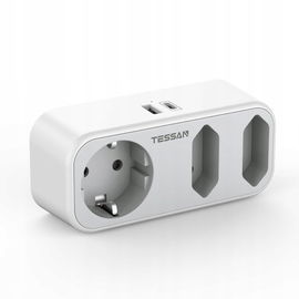 TESSAN Listwa Ścienna 5 w 1 z USB C i USB A, 3600W