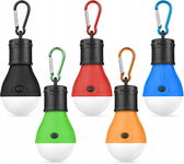 Flintronic Zestaw 5 lamp kempingowych LED z karabińczykiem