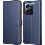 Ganbary Etui z Klapką do Xiaomi Redmi Note 12 4G - Niebieskie