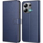 Ganbary Etui z Klapką do Xiaomi Redmi Note 13 4G - Niebieskie