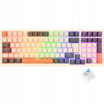 Rii Klawiatura Przewodowa RGB z Magnetyczną Ramką, układ QWERTZ