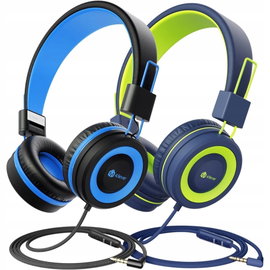 iClever Kids Headphones 2 Pack - Przewodowe słuchawki dla dzieci, Mikrofon
