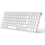 iClever BK10 Klawiatura Bluetooth Mac z 3 kanałami, biała