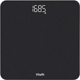 Cyfrowa waga łazienkowa Vitafit, Wyświetlacz LED Kolor Czarny, do 180 kg