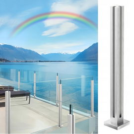 Słupek do Balustrady Szklanej 105 cm - Stal Nierdzewna 304, Bez Poręczy