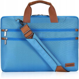 LONMEN Etui na Laptopa 15.6" Wodoszczelne, Funkcjonalne, Niebieskie