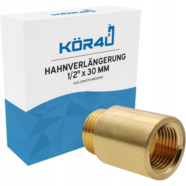 Przedłużka kranu mosiężna 1/2 cala x 30 mm, do wody pitnej