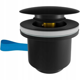 kor4u Zawór pop-up do umywalki 1 1/4" czarny mat z regulacją