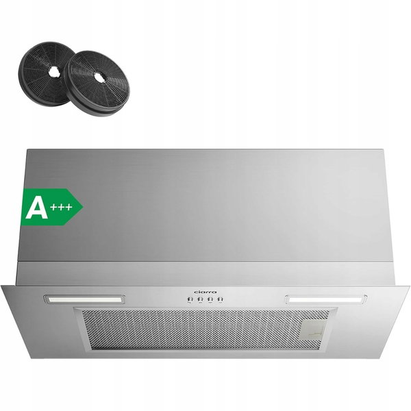 CIARRA CBCS6926A Okap Kuchenny Do Zabudowy 60 cm 650 m³/h A+++ Srebrny