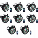 AIMKAP 8x Reflektory LED PAR RGB 72W DMX512 + Pilot | Sceniczne