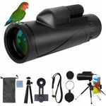 GOHHME 80×100 HD Monokular z uchwytem na smartfona i statywem