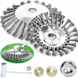 DAOXU Zestaw 2 szczotek drucianych do kosy spalinowej 25,4 mm