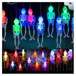 Lampki Halloween LED 1,5 m - 10 Czaszek, 2 Tryby, Na Baterie