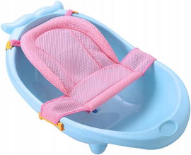 IBLUELOVER Mata do kąpieli dla niemowląt 3D siatka, regulowana, różowa