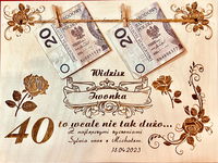 Prezent na urodziny 18 30 35 40 50 60 70 80 Ramka