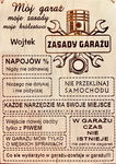 ZASADY GARAŻU - Tablica drewniana GRAWER - LASER