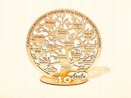 40-ste urodziny czterdziestka drzewo grawer