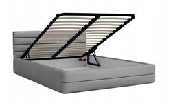 ŁÓŻKO TAPICEROWANE VT STELAŻ METAL SZARE 90X200