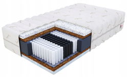 MATERAC MULTIPOCKETOWY FELICITY - 120 X 200 X 25 H3 H4 EUCAFEL KOKOS LATEKS