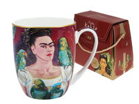 Kubek 380 ml Frida Kahlo Autoportret z papugami CARMANI