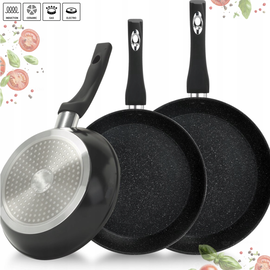 Zestaw patelni marmurowych Royalty Line 20/24/28 cm, marmurowych