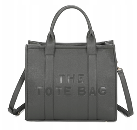 TOREBKA damska klasyczna AKTÓWKA A4 THE TOTE BAG długi pasek SZARA