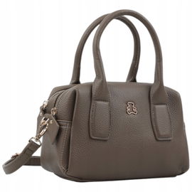 TOREBKA DAMSKA NA RAMIĘ LISTONOSZKA / KUFEREK skóra ekologiczna TAUPE