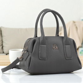 TOREBKA DAMSKA NA RAMIĘ LISTONOSZKA skóra ekologiczna Szary