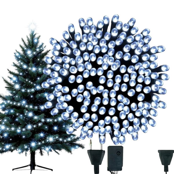 LAMPKI CHOINKOWE 500 LED ZEW/WEW BIAŁY ZIMNY 35m