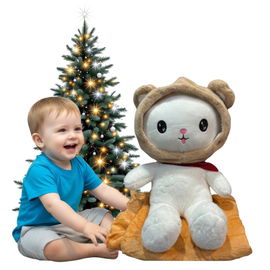 Duża Pluszowa Maskotka Przytulanka Pluszak zabawka Koc 160 x 100