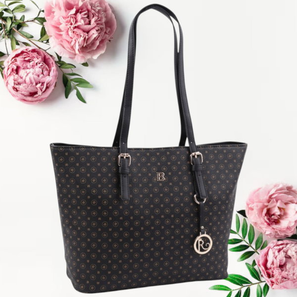 Torebka damska SHOPPER na ramię CZARNA Duża Torebka A4 miejska elegancka