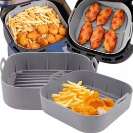 WKŁAD SILIKONOWY DO AIR FRYER FRYTKOWNICY BEZTŁUSZCZOWEJ FORMA DO AIR 18x18 2 X