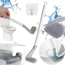 2X SILIKONOWA SZCZOTKA TOALETOWA DO TOALETY MUSZLI CERAMIKI WC HAK ŁAZIENKOWA
