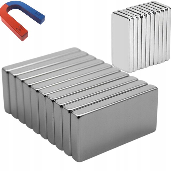 MAGNES NEODYMOWY PŁASKI 20 SZT 12MM x 4MM x 1,5MM
