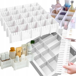 12X ORGANIZER DO SZUFLADY SEPARATOR PRZEGRÓDKI BIAŁE PRZEGRÓDKA DO SZAFY