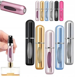 10X ATOMIZER NA PERFUMY BUTELKA PODRÓŻNA 5 ML DOZOWNIK FIOLKA ALUMINIUM