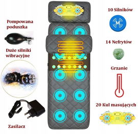 Mata Masująca do Masażu Masażer na Fotel Materac Masujący do Pleców Ciała