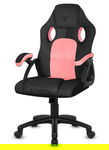 Fotel obrotowy do biurka CARRERA M ALCANTARA BLACK + PINK