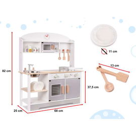 Kuchnia dla dzieci drewniana MDF MODERN CLASSIC akcesoria 82cm