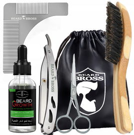 Zestaw do pielęgnacji brody z brzytwą Beard Bross + olejek na porost brody